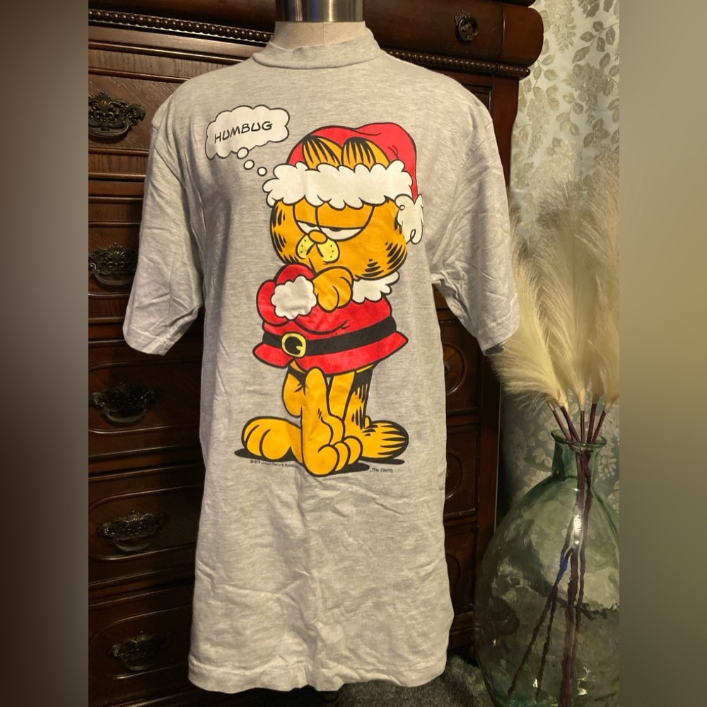 Vintage 70’s Jim Davis Garfield Humbug Christmas T shirt
